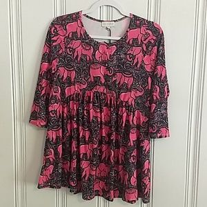 Adorable Simply Southern Elephant Top NEW